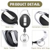 10 Pieces Retractable Badge Holder, with Carabiner Stainless Steel Reel