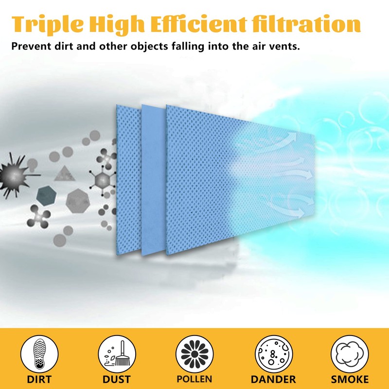 GCGOODS 15 Pcs 4" x 12" Air Vent Filters, Reusable