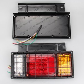 12V LED Trailer Tail Lights With Iron Net Protection For ISUZU ELF N F Series NPR NPR-HD NRR NQR NKR NHR FSR FRR Truck Tail Lamp 1 Pair