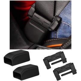 シシートベルトカバー 安全バックルプラグプロテクター などの車種に適用 シートベルト用品 シリコン ブラック 傷防止 異音防止 洗える 自動車部品に適しています 4個組