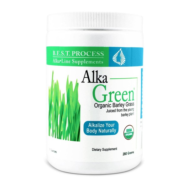 Alka•Green Powder (2 Pack) Morter HealthSystem Best Process Alkaline — Nutrient Dense Organic Barley Grass Supplement — Natural Source of Enzymes & Amino Acids
