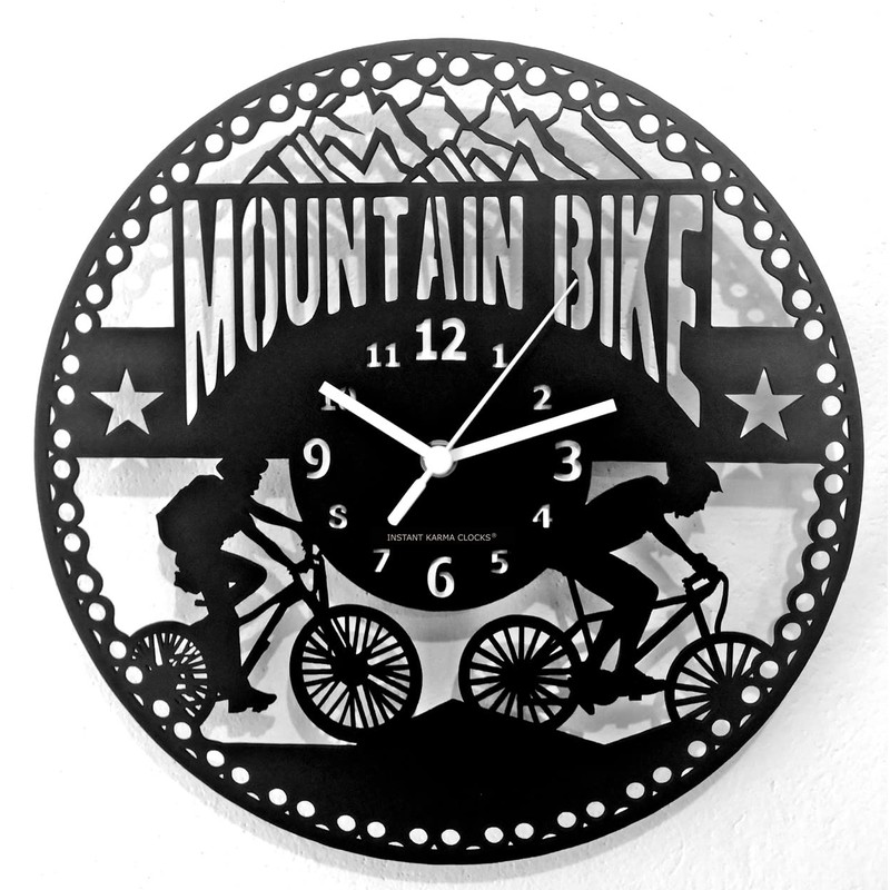 Instant Karma Clocks Wall Clock Mountain Bike Bicycle Hiking Biker