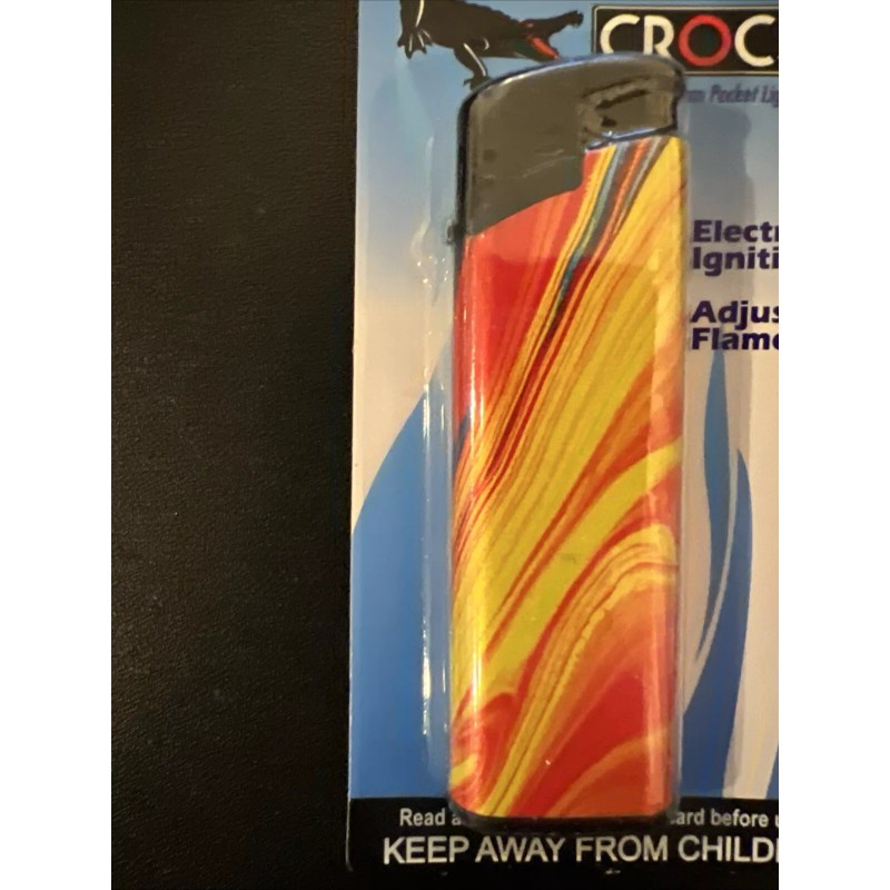 ORANGE Crocs Premium Pocket Animal Tiger Print Lighter