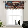 HDESDIS 1 Panel Retro Rustic USA Flag Valance for Windows,