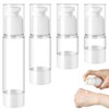 Grevosea 4 Stück 5ml, 10ml, 30ml, 50ml Pumpspender zum Befüllen,Airless
