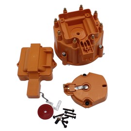 1 Set SHLPDFM Orange Male HEI Large Distributor Cap Rotor Kit Fits for Chevy GM SBC BBC 305 307 327 350 396 427 454
