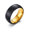 Rockyu Men's Tungsten Ring, Popular Brand, Blue Gold, Durable, High