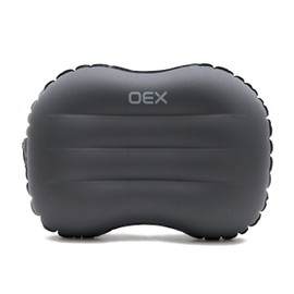 OEX Flux UL Inflatable Camping Pillow, ToughLite™ Puncture-Resistant, Peach Suede, 42 x 30 x 12cm, Self-Inflating with Quick Valve, 108g