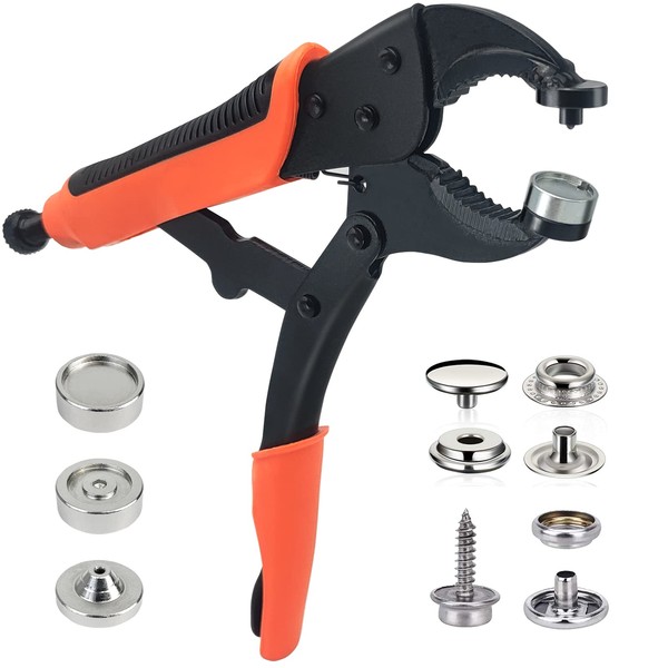 Heavy Duty Snap Fastener Tool Adjustable Vice Grip Snap Setter