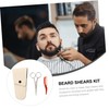 Baluue 3 Sets Pcs Beard Scissors and Comb Set Stainless
