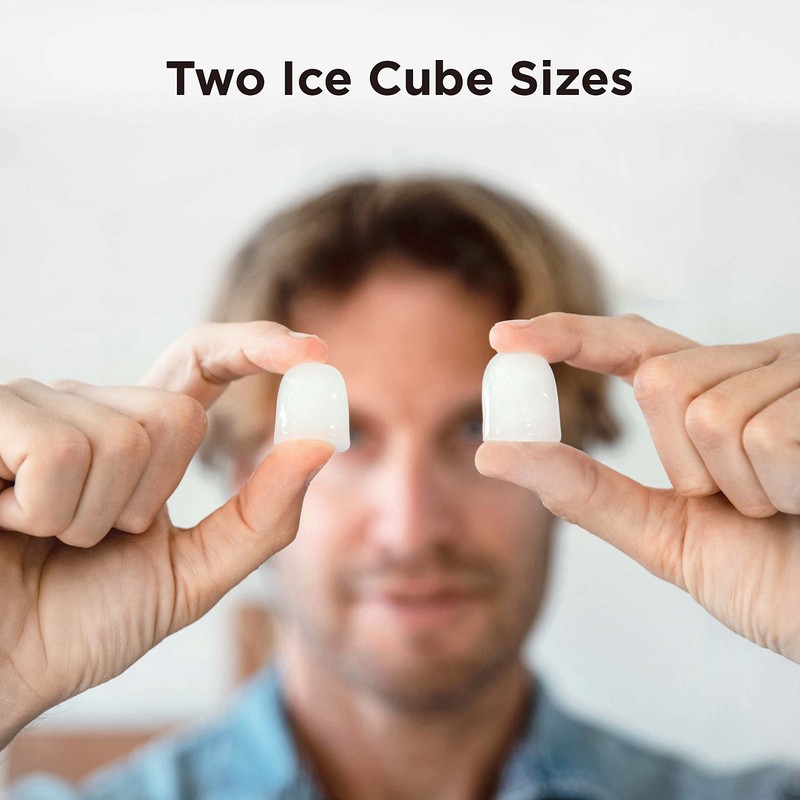 Silonn Ice Makers Countertop, 9 Bullet Ice Cubes Ready in