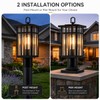 c cattleya Modern Outdoor Post Light with Pier Mount Base,