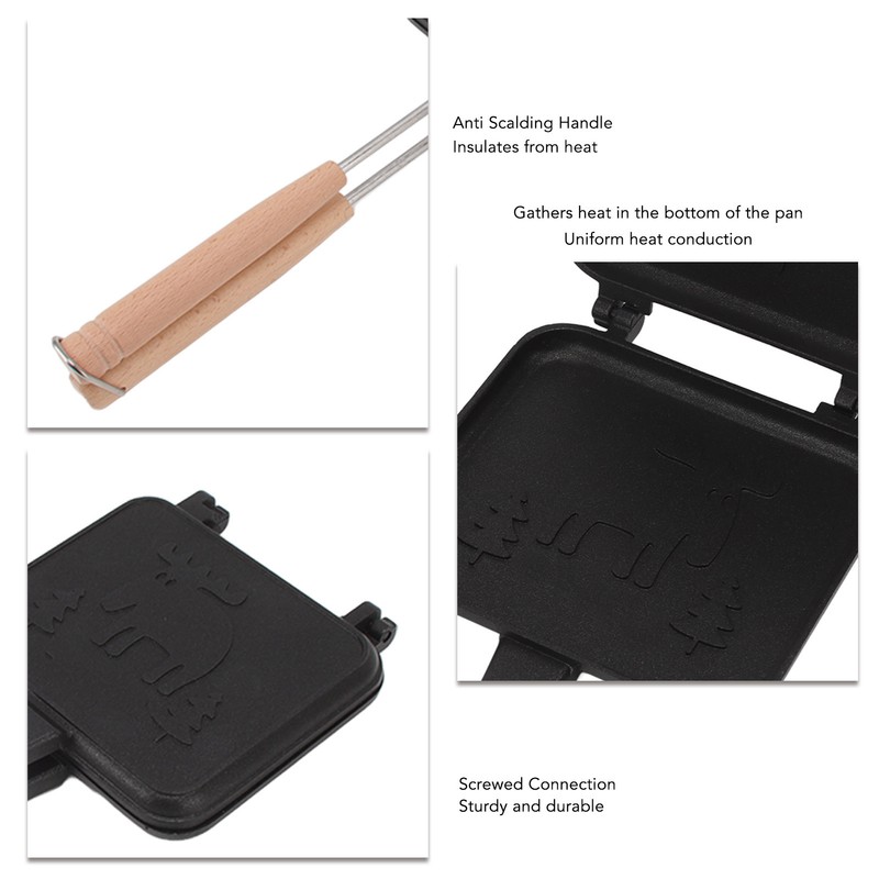 Sandwich Frying Pan Double Sided Stick Proof Breakfast Flip Pan