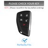 Qunzes Key Fob Cover with Heavy-duty Keychain For Chevy Silverado