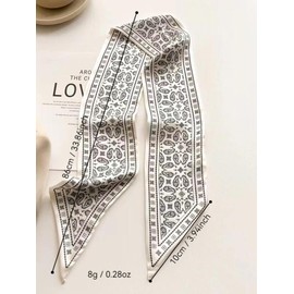 Women's Boho Style All Over Printed Long Scarf (4counts), Vintage Trendy Soft Comfortable Shawl, Fashionable Scarf for All Season