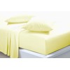 Fitted Bed Sheet With FREE Pillow Case Poly Cotton LEMON