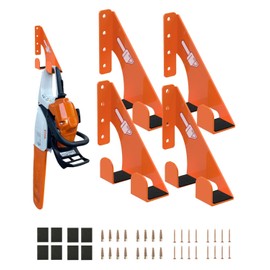 Chainsaw Holder -4 Pack- 180LB Heavy-Duty Alloy Steel Wall Mount Set, Chainsaw Accessories, Universal Fit for Stihl, Husqvarna, Echo Saws, Rust-Proof & Space-Saving Design (Garage, Workshop)