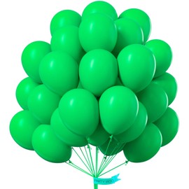 PartyWoo Green Balloons 50 pcs 12 Inch Matte Latex Helium Balloons for Wedding Baby Shower Gender Reveal St Patrick's Day Birthday Graduation Jungle Safari Anniversary Party Decorations Green-Y24