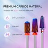 MelodySusie 3Pcs Nail Drill Bits Set, 3/32'' Carbide Tungsten Bits,