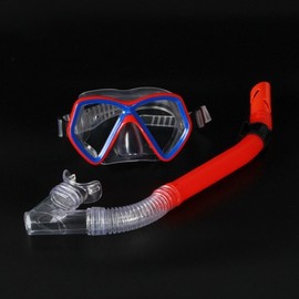 International Freediving Mask, Diving Goggles, Snorkeling Breathing Tube Set - lf792 Free Size / 993769Tta Orange 5ea