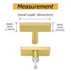 goldenwarm 10 Pack Gold Drawer Knobs T Bar Gold Cabinet