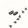 DOORES Black Invisible Elastic Wire for Wire Hair Extensions 3pcs
