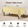 Party Solids Light Yellow 54 X 108 Disposable Plastic Tablecloth