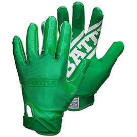 Battle Double Threat Football Gloves – Ultra-Tack Sticky Palm Receivers Gloves – Pro-Style Receiver Gloves, Adult