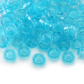 1000 Pieces Round Plate 1 x 1 Building Blocks Parts and Pieces MOC 18 Colours Multicoloured Transparent Brick Dots Loose Plug Accessories Set Compatible with Major Brands