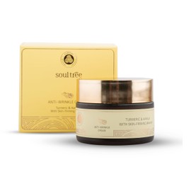 SoulTree Anti-Wrinkle Cream With Turmeric, Aamla & Skin Firming Brahmi, For Dry to Normal Skin, 25gm