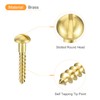 sourcing map Wood Screws M5 x 30mm Slotted Round Head