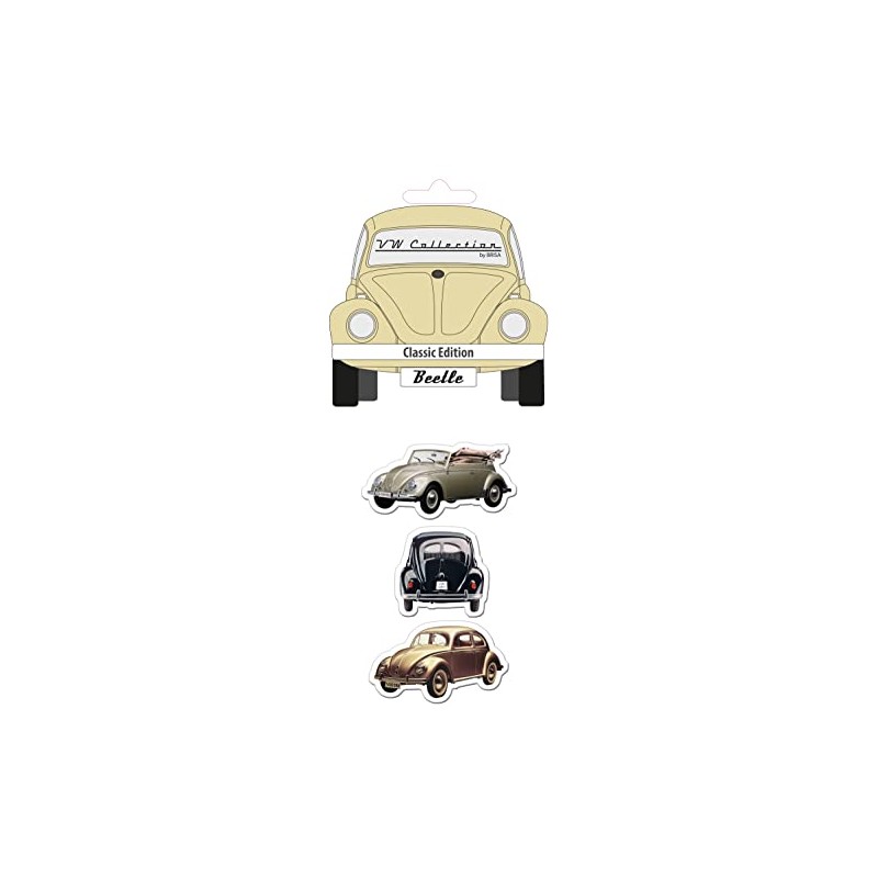 BRISA VW Collection - Volkswagen Kühlschrank-Büro-Pinnwand-Magnete mit Käfer/Beetle Motiven (3er