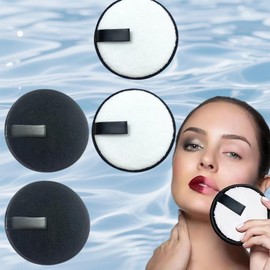 Treayes 4 Pcs Makeup Remover Pads - Reusable Makeup Remover Cloths, Washable Microfiber Face Pads for All Skin Types