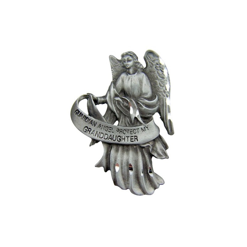 WJ Hirten Pewter Guardian Angel Visor Clip, 2 1/2 Inch