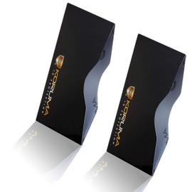 RFID Blocking Credit Debit Card Sleeve - Tested RFID Protection - Fits Regular Wallet or Purse - Koruma (2 x Horizontal Black/Gold)