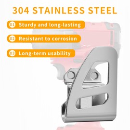 8Packs Belt Clips for Milwaukee 42-70-2653, 304 Stainless Steel Drill Belt Clip Hook with Screws, Drill Tool Clips Fit for Milwaukee M18 Impact Driver Hammer Drill 2604-22, 2604-20, 2797-22, 2604-22CT