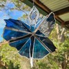 Erpmlyo Dancing Lady Stained Glass Spinner Outdoor Hanging Decor Garden