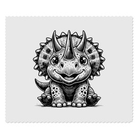 2 x 'Happy Baby Triceratops' Microfibre Lens/Glasses Cleaning Cloths (LC00031494)