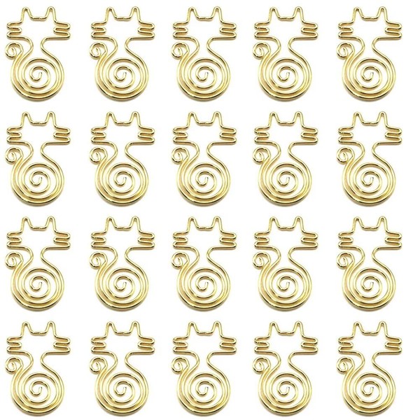 100PCS Cute Cat Shape Paper Clips Funny Bookmarks Planner Clips