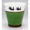 Hasami ware Free Cup Cat Dog Green 505590