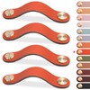 LEREATI 4pcs Leather Drawer Handles Drawer Knobs Kitchen Cupboard Handles