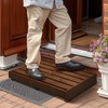 Indoor Wooden Step Stool 3.5'' Height, Outdoor Steps with Non