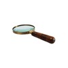 DECONOOR Brass 10X Handheld Magnifier, Wood Handle, Antique, Ideal for