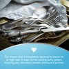 Hagerty Zippered Flatware Storage Drawer Liner –Tarnish Preventative Silverware Organizer,