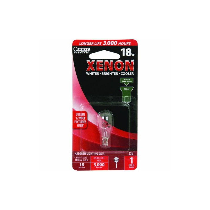 Feit Electric BP18XN-12/RP 18-Watt T5 Wedge Base Xenon Halogen Bulb,