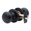 Copper Creek Black Door Knobs - Round Colonial Knob, 2