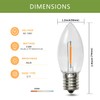MEILUX Waterproof C9 Replacement LED Light Bulbs –0.6W Equivalent to