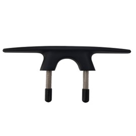 JT-HLM Boat Cleat Open Base Boat Cleat, 8"" Dock Cleat All Aluminum Boat Mooring Accessories Black (8 inch), silver