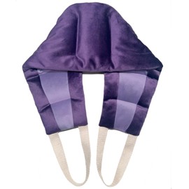 Kivdes Long Heating Pad for Neck and Shoulders and Back Weighted Microwavable Moist Heated Neck Wrap Hot Pack Microwave Heatable Bag Warm Compress Reusable with Handles 33.5"*5.9" Unscented Purple