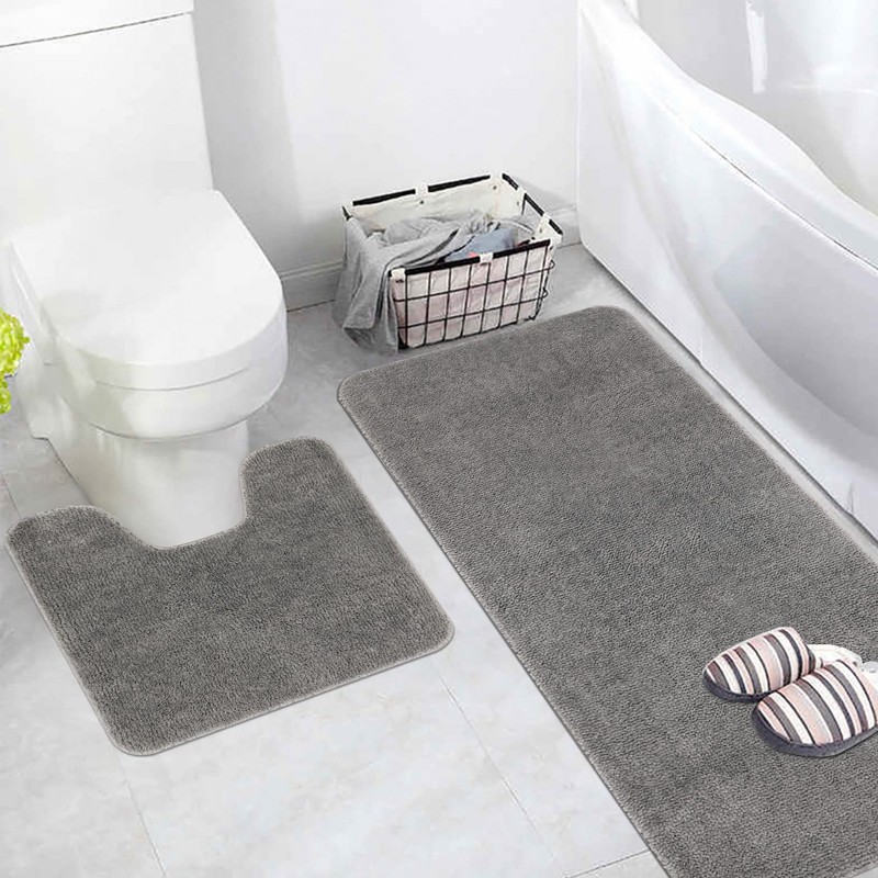 Famibay Bath Mat Non Slip Washable Bathroom Mat Super Absorbent